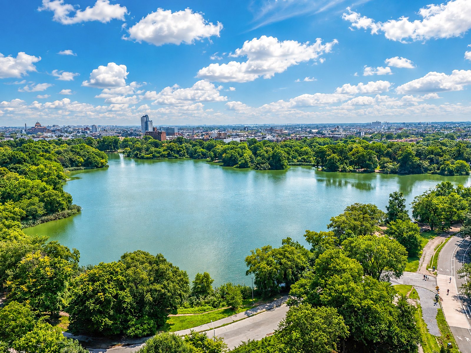 The 92 Park building overlooking Prospect Park
